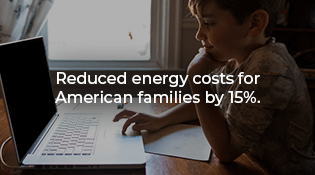 Reduced energy costs for American families by 15%.