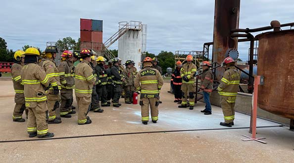 First responders in training